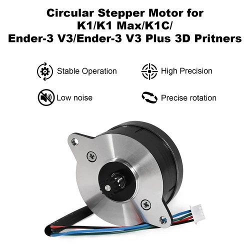 Imagen 2 del producto Motor paso a paso extrusor K1 con engranaje de 12 dientes para impresoras 3D Creality K1,K1C,K1 Max,Ender 3 V3,Ender 3 V3 Plus