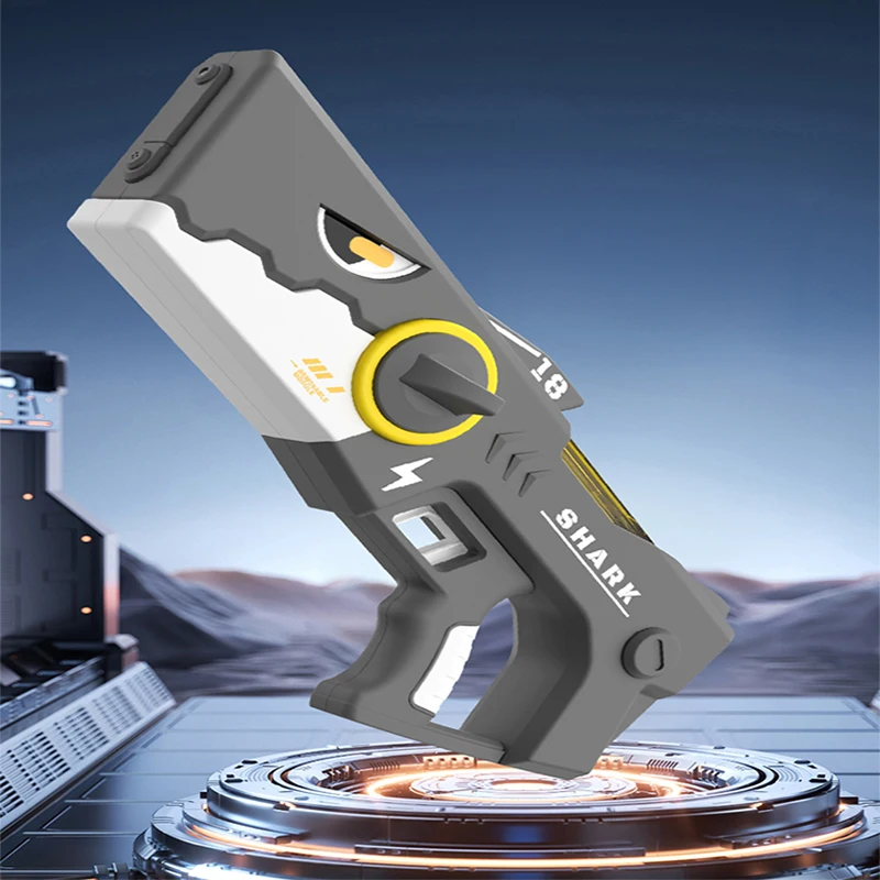 Shark pistola ad acqua elettrica di grande capacità giocattolo pistola ad acqua a sparo continuo pistola ad acqua ad assorbimento d'acqua automatica giocattolo estivo per piscina