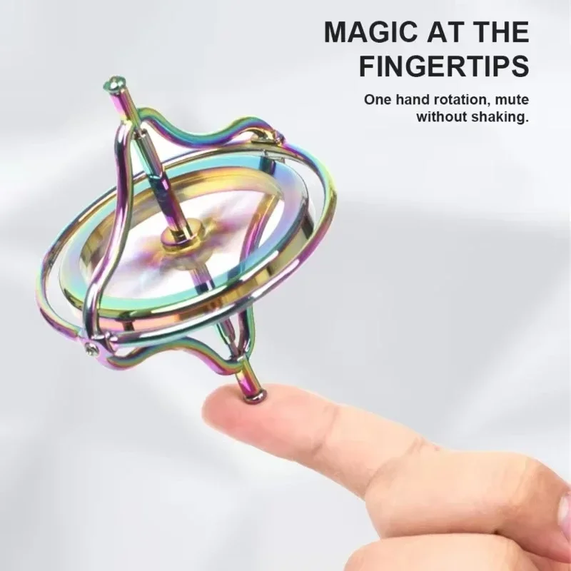 Precision Gyroscope Metal Anti-Gravity Spinning Top - Educational & Stress Relief Toy Metal Balance Rotating Gyroscope Toy