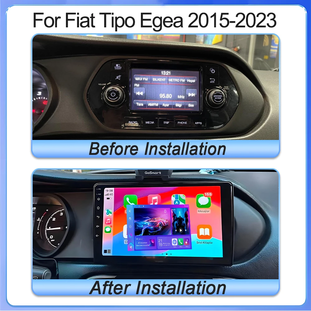 Android 16 For Fiat Tipo Egea 2015-2023 2din Head Unit Carplay Auto Car Radio Multimedia Player GPS Stereo NO 2DIN DVD Wifi 5G