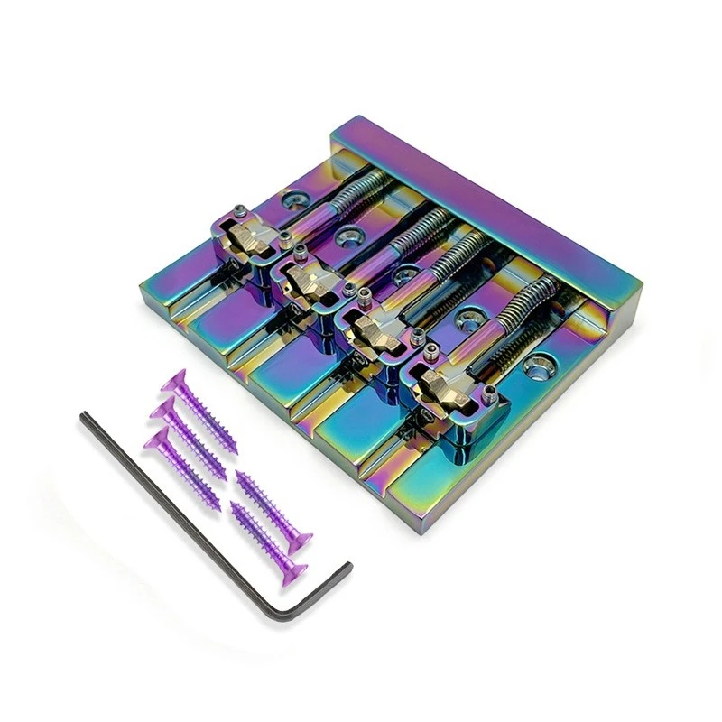 4 Stringed Bass Bridge Fixed Type Bass Bridge Base Vintage Exquisite Perforated String Bottom String Instrument Accessories