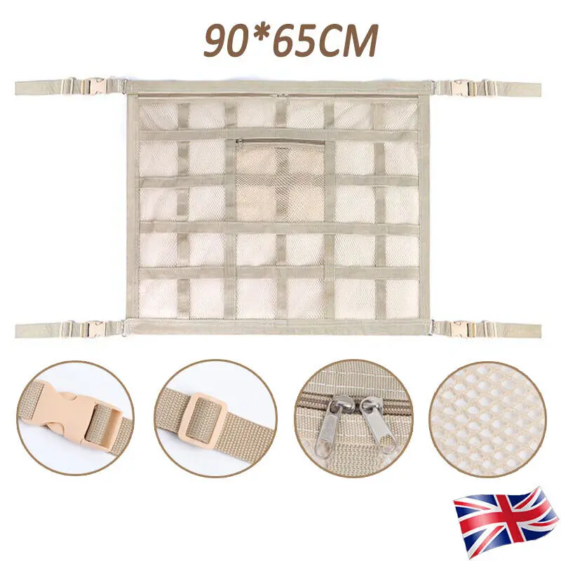 Extra Large Elastic Storage Net 30 Compartments for Cargo Van Motorhome 90*65CM