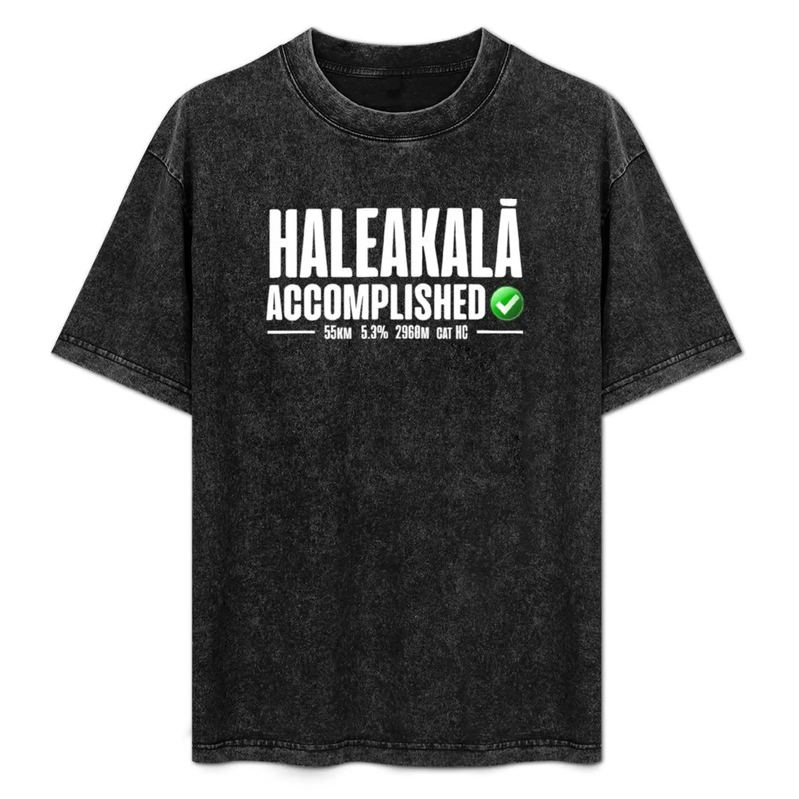 T-shirt à manches courtes Haleakalā Accomplished Cycling Climb Hawaii USA pour le travail quotidien