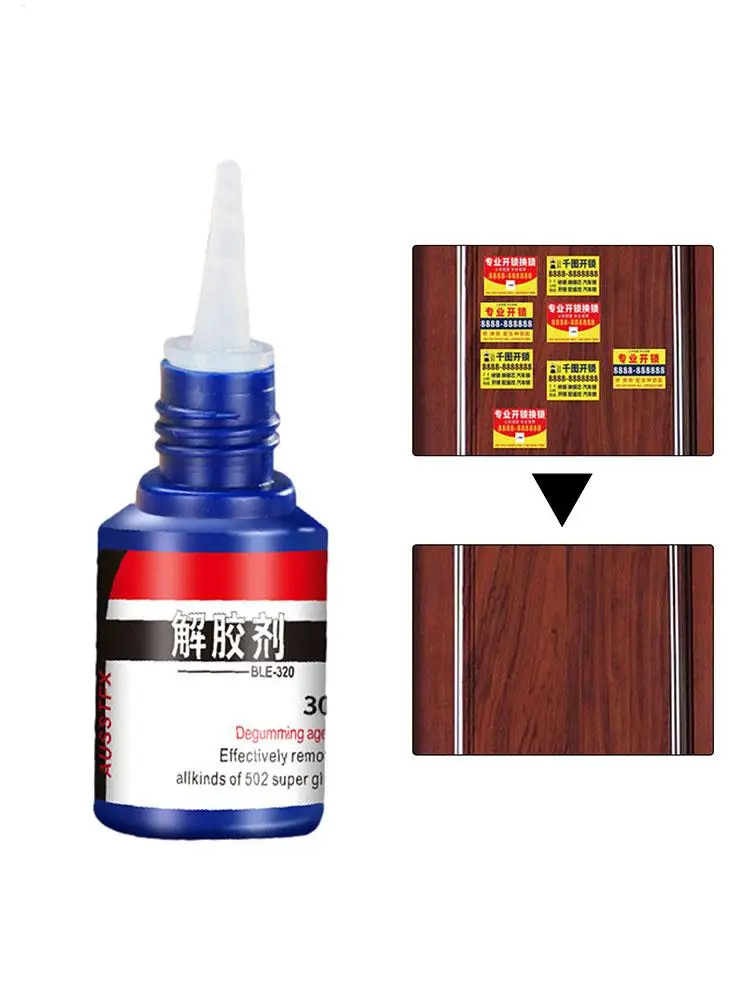 Dissolvant de super colle, nettoyant, bouteille de débogage adhésif, résine liquide, dissolvant de colle, outil liquide adhésif de nettoyage