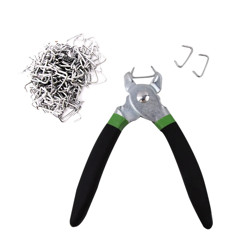 200Pcs/set Hog Ring Pliers Kit with Rings Tool Set for Seat Cover Upholstery Durable