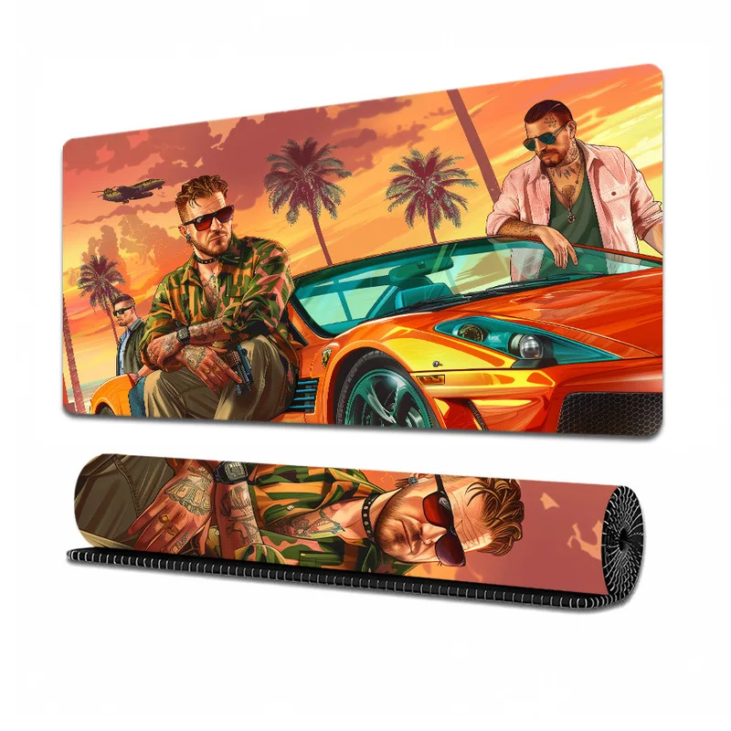 Classic Palm Cityview PC Game Themed Mouse Pad Non-Slip XXL Computer Desk Mat Men E-Sports Gaming Professional Keyboard Mats