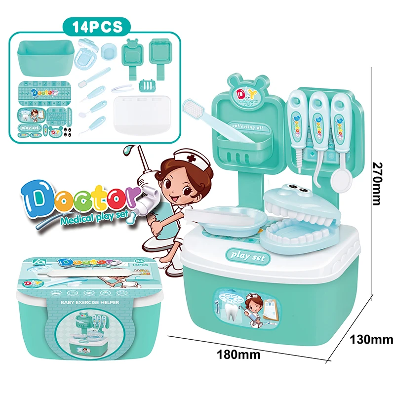 Children Toys Role-playing Games Toy Set Kids Tool Kits Dentist Tools Kitchenware Girl Makeup Set Box Simulation Pretend Play