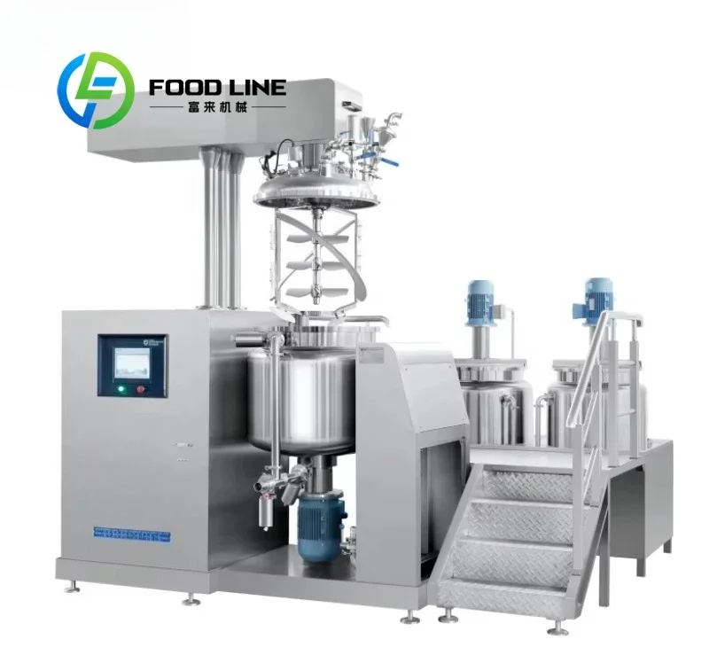 Ultra Fine High Shear Vacuum Emulsifier 50L 500L for Perfect Cosmetic Cream Lotion and Ointment Homogenizing Customize