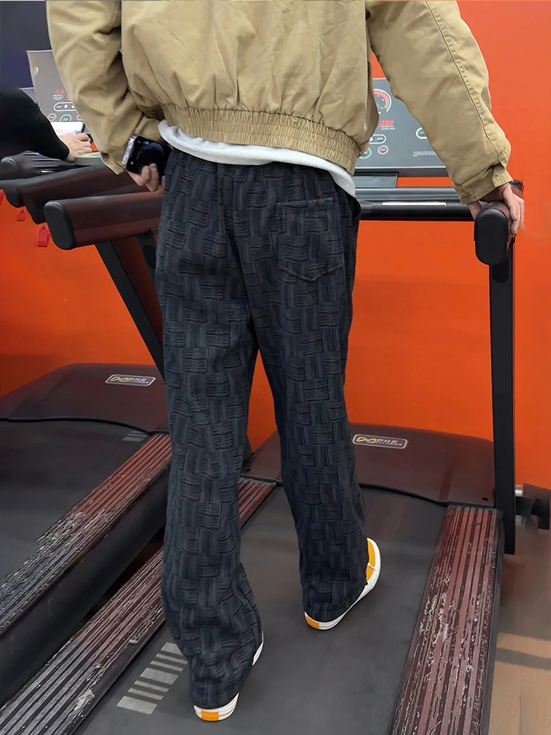 

Мужские повседневные спортивные брюки Bla Tie Dye в клетку, прямого кроя, свободные, расклешенные, в американском стиле, весенние