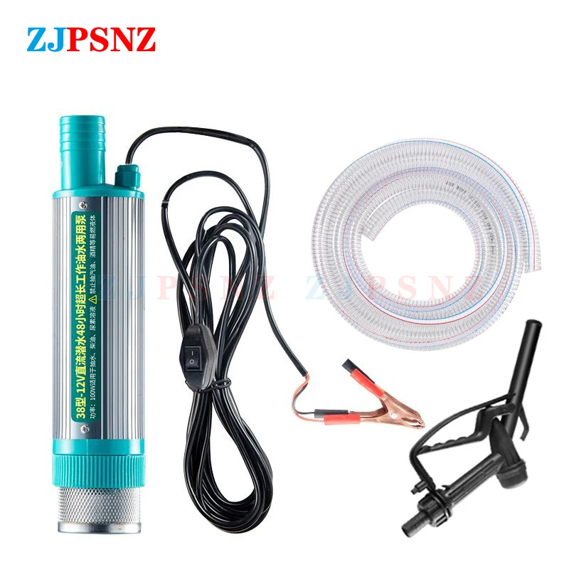 38mm 12V 24V Portable Mini Electric Car Pump For Pumping Diesel Oil Water Transfer Pump Camping Fishing Submersible Pump 30L/min