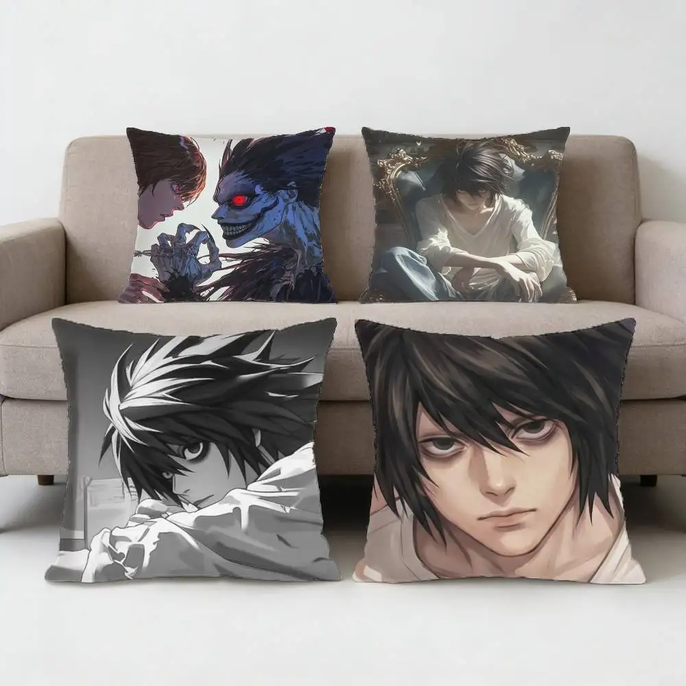

Anime Death Note L Pillow Case Sofa Living Room Bedroom Headboard Backrest Cushion Square Cushion Nap Time