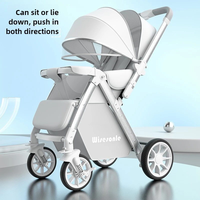 

High View Reversible Baby Stroller, Lightweight Foldable Newborn Stroller with Sit & Recline for Toddlers