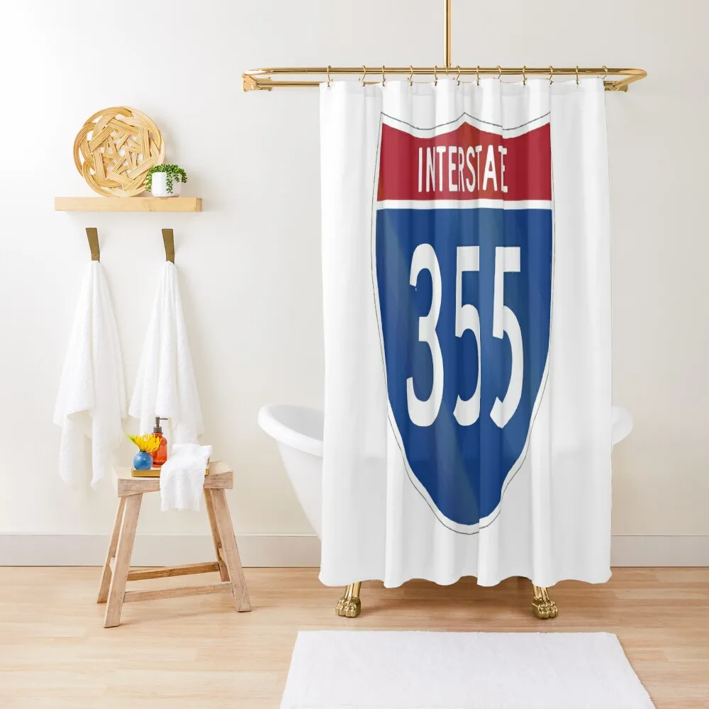 

Interstate 355 I-355 Veterans Memorial Tollway ChicagoIllinois State Toll Highway Shower Curtain