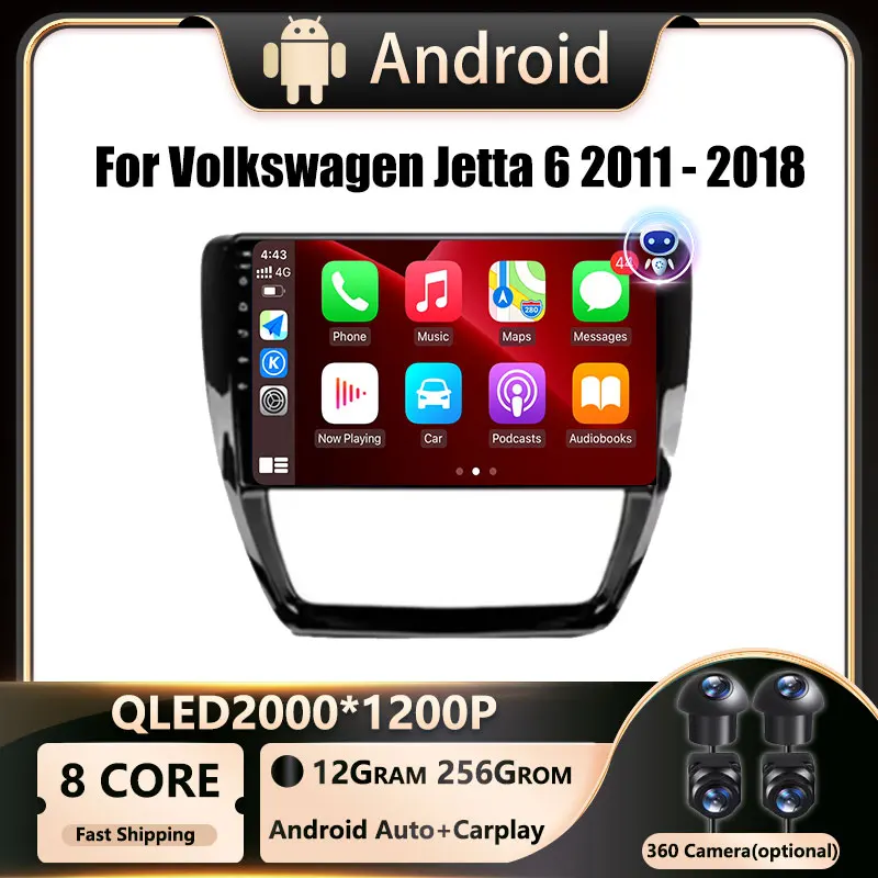 

Android OS Car Radio For Volkswagen Jetta 6 2011 - 2018 Multimedia Video Player GPS Carplay QLED Screen Auto Stereo DVD 4G WIFI