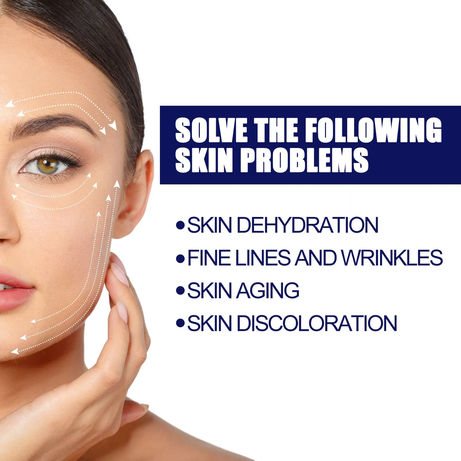 Serum przeciwstarzeniowe z witaminą C, nawilżająco-utwardzające zabiegi na twarz, wygładza drobne zmarszczki dla młodzieńczej skóry