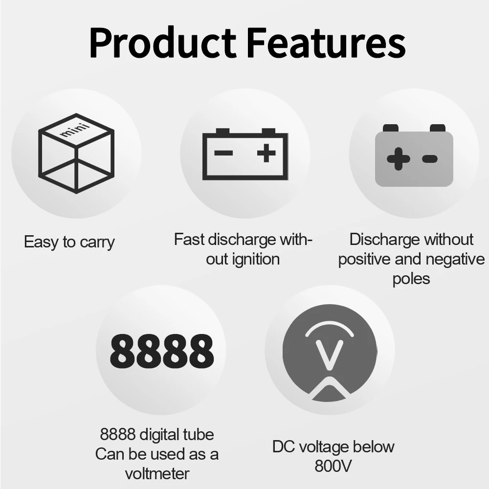 800 В Sparkpen аккумулятор, конденсатор, разрядная ручка, защита от разряда, электрик, инструмент для быстрого разряда напряжения с вольтмером