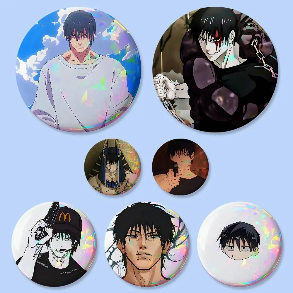 Insignias de Anime C-Toji Fushiguro-S, Botones Redondos Creativos, Broches, Decoración para Bolsos, Accesorios para Fans, Coleccionistas, Regalos para Amigos