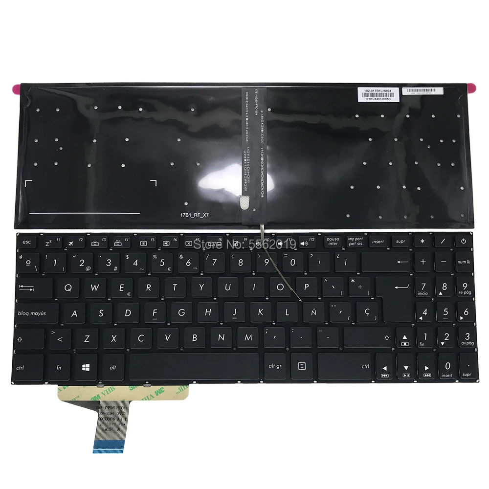 

New Spanish SP Keyboard For Asus VivoBook N580 N580V M580 X580VD X580 With Backlit 0KNB0-5600RU00