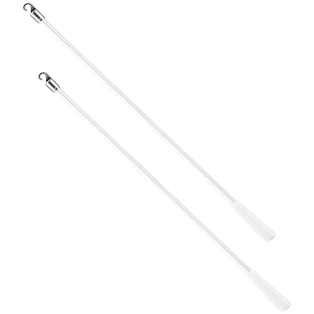 

2 Pcs Curtain Rod Accessories Window Blind Vertical Blinds Glass Fiber Tilt Wand Opener for