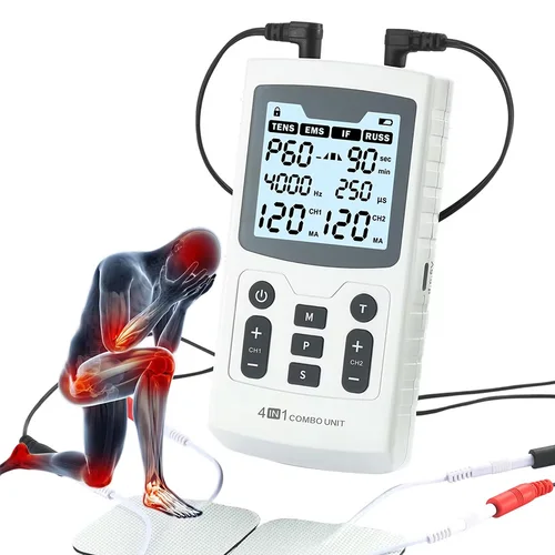 Estimulador eléctrico de terapia muscular, dispositivo de fisioterapia interferencial de alta frecuencia, masaje corporal ajustable IFT RUSS TENS EMS