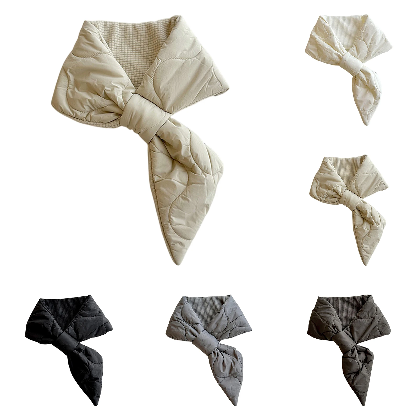 Elegancki, ciepły szal z piórami, wiatroodporny, w stylu koreańskim, puchowy szal na szyję, ochrona szyi, jednolity kolor, termiczny szalik dla dziewczyn.