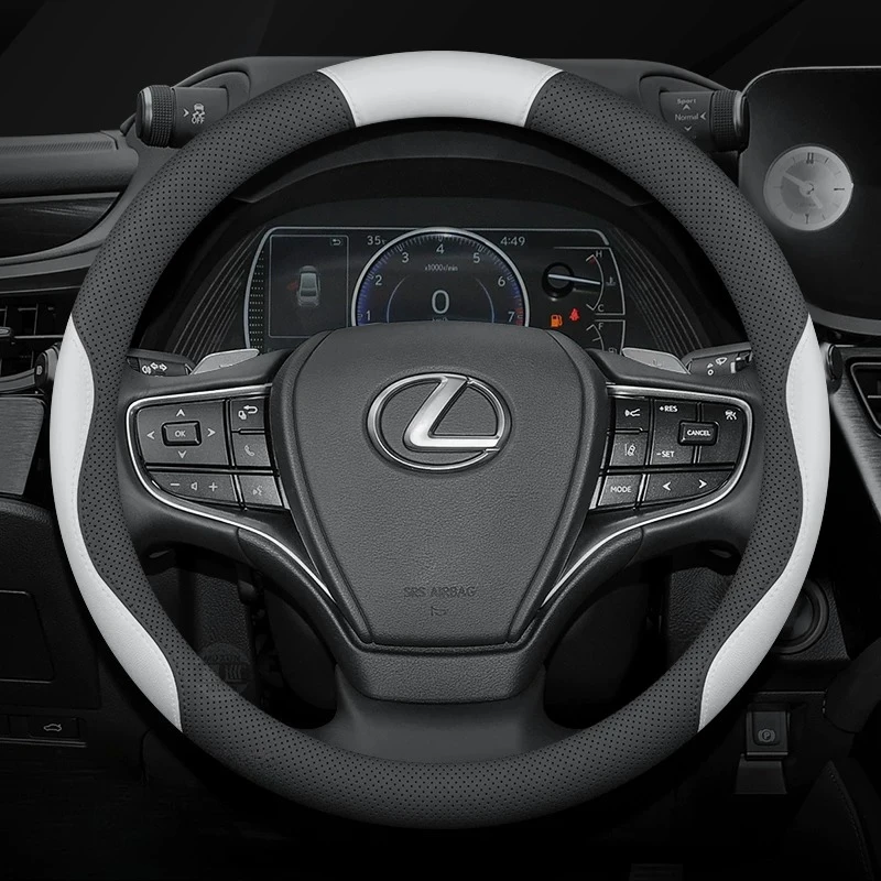 Sport Style Leather Car Steering Wheel Cover for LEXUS RX NX UX ES TX GX LX450 LM ES300h RX350 NX350h Interior Accessories