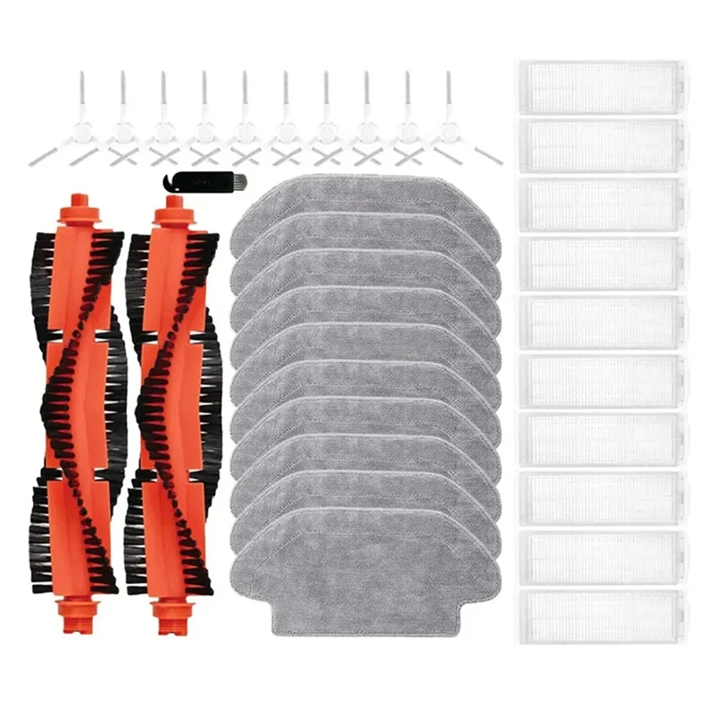 Main Side Brush Filter Mop Cloths As Shown Plastic For Xiaomi Mijia Robot Vacuum Mop 3C / B106CN / Conga 3290 / 3490 / 3690