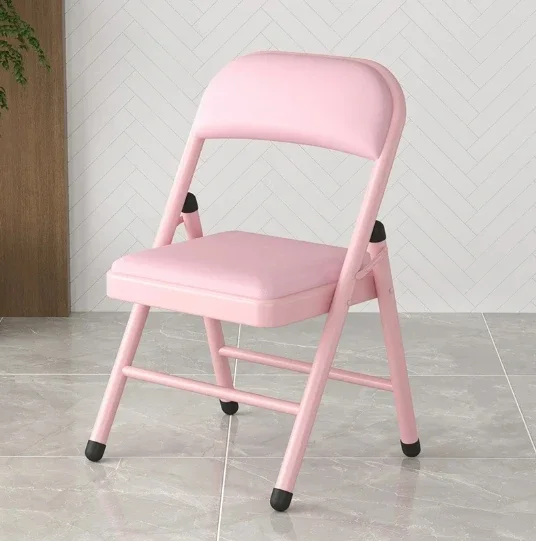 

Pink Portable Office Chair Mini Lightweight Conference Backrest Office Chair Relaxing Cheap Furniture