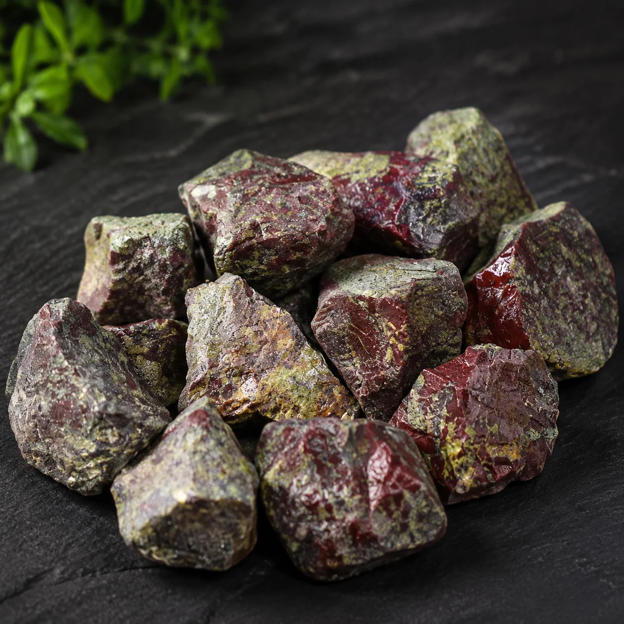Natural Dragon Bloodstone Rough Raw Stone Unpolished Mineral Specimen Home Aquarium Decor Crystal Craft DIY Gemstone