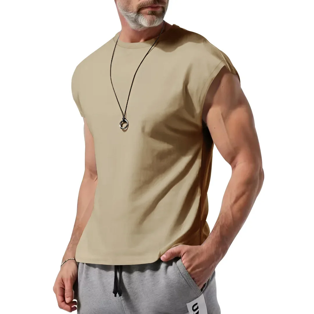 Cross-Border Herrenbekleidung Sommer Neues Ärmelloses T-Shirt Jugendliche Lässige Lockere Dünne Weste für Männer – Detail 4