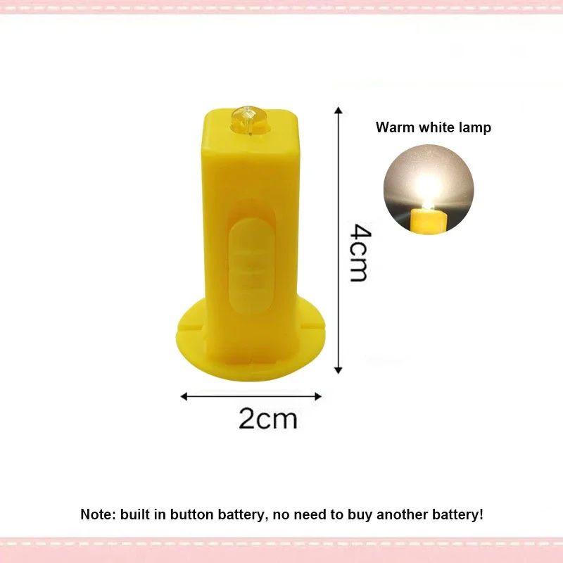 3pcs Festival Lantern LED Wick Electronic Candle Light DIY Mini Lantern LED Light Core Safety Friendly Party Decoration Lighting