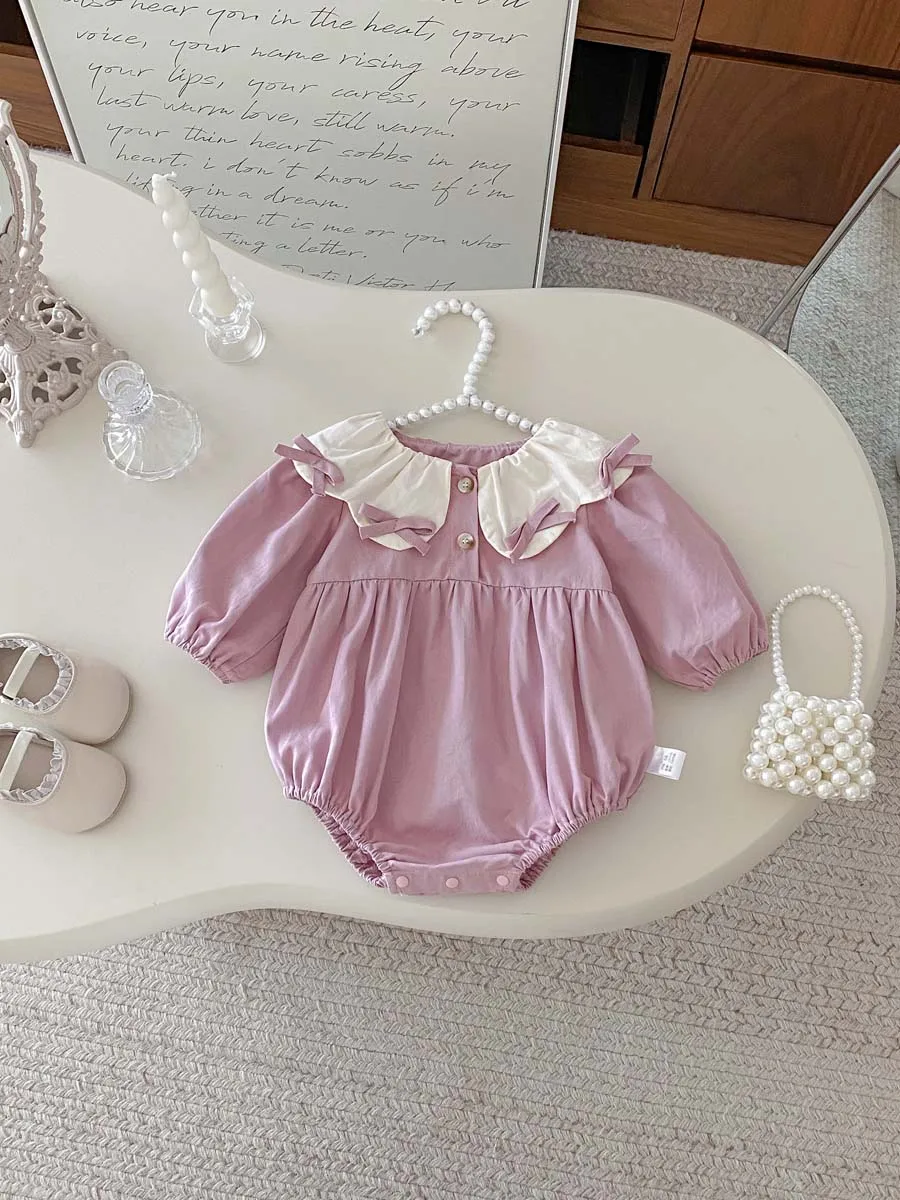 الخريف طفلة حلوة لطيف دمية طوق القوس بذلة طويلة الأكمام، طفلة لطيف بذلة طويلة الأكمام، مناسبة جدا للذهاب o #5