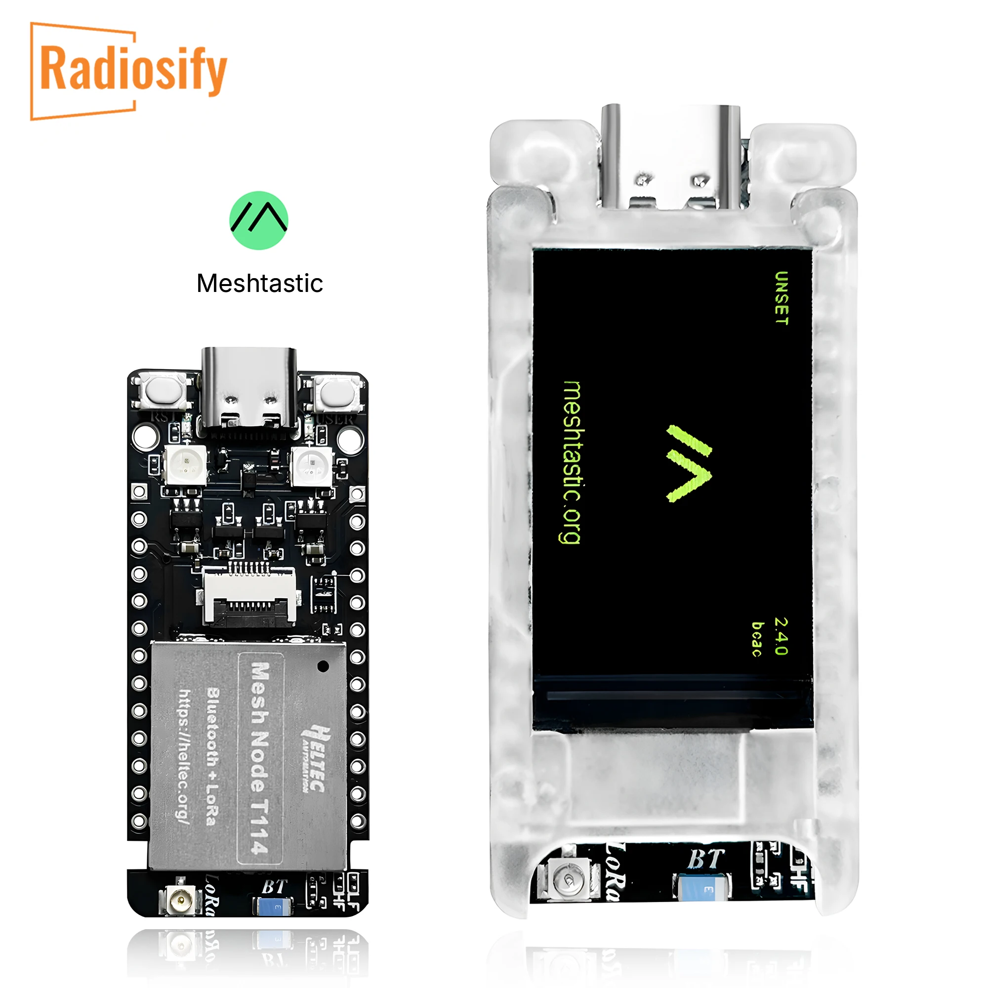 Heltec Mesh Node T114 nRF52840 SX1262 LoRa Meshtastic Board 868MHz 915MHz Ultra Low Power TFT Display Solar GPS Interface