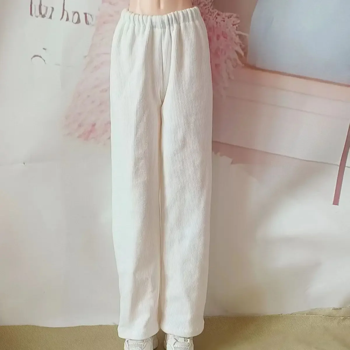 

1/3 1/4 Doll's Clothes for 60/45cm Bjd Doll White Long Wide Leg Pants Girl Toys Dress Up Play House Doll Accessories, No Doll