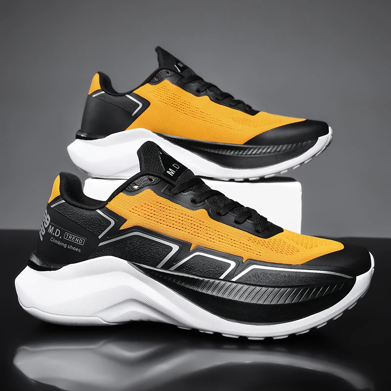 

Men's outdoor racing running shoes spring summer breathable thick-sole casual sneakers youth light soft-sole speed sports shoes