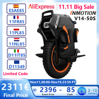 EU STOCK Original INMOTION V14-50S Electric Unicycle 50S Battery 70km/h Speed 134V 2400Wh Motor High Torque Adventure V14EUC