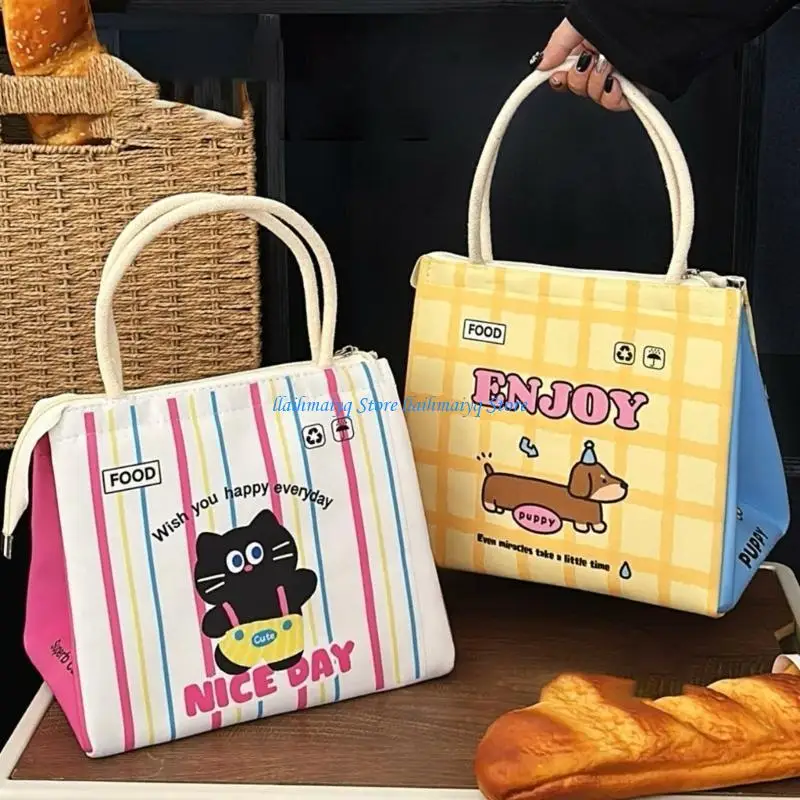 

573B Portable Coolers Bag Lovely Lunch Box Cartoon Capybara Lunch Case Lunch Bag