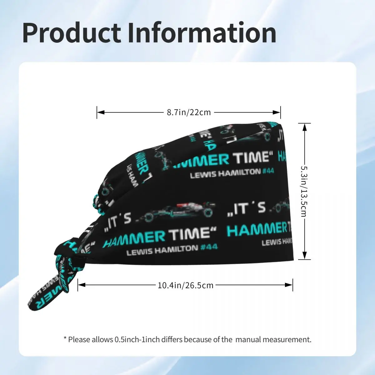 Its Hammer Time 44 Lewis Hamilton Formula Scrub Hat Doctor Working Surgical Cap Men Women Adjustable Nursing Caps for Dentist view 3