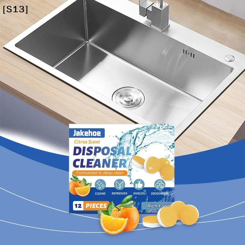 Drain Cleaner Tablets Deep Cleaning Clog Remover Deodorizer Citrus Fragrance Kitchen ink Bathroom Pipe Powerful [][][S13]