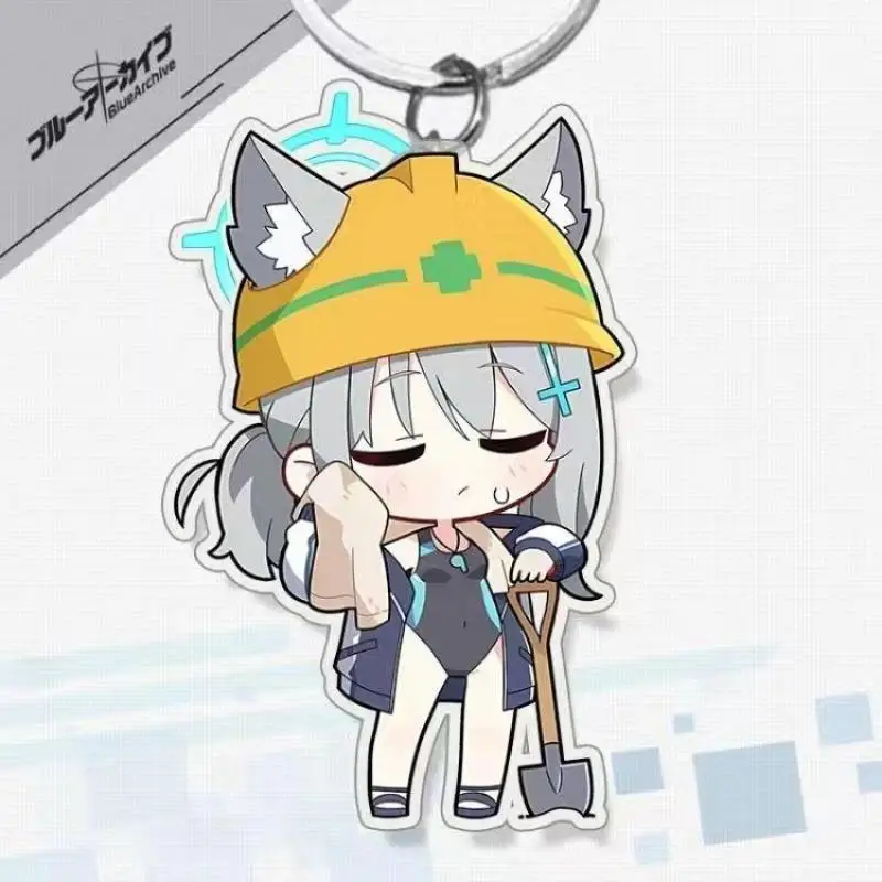 Blue Archive Game Figure Takanashi Hoshino Shiroko Sandwolf Alice Acrylic Pendant Keychain Decoration Hangings for Kids Gifts