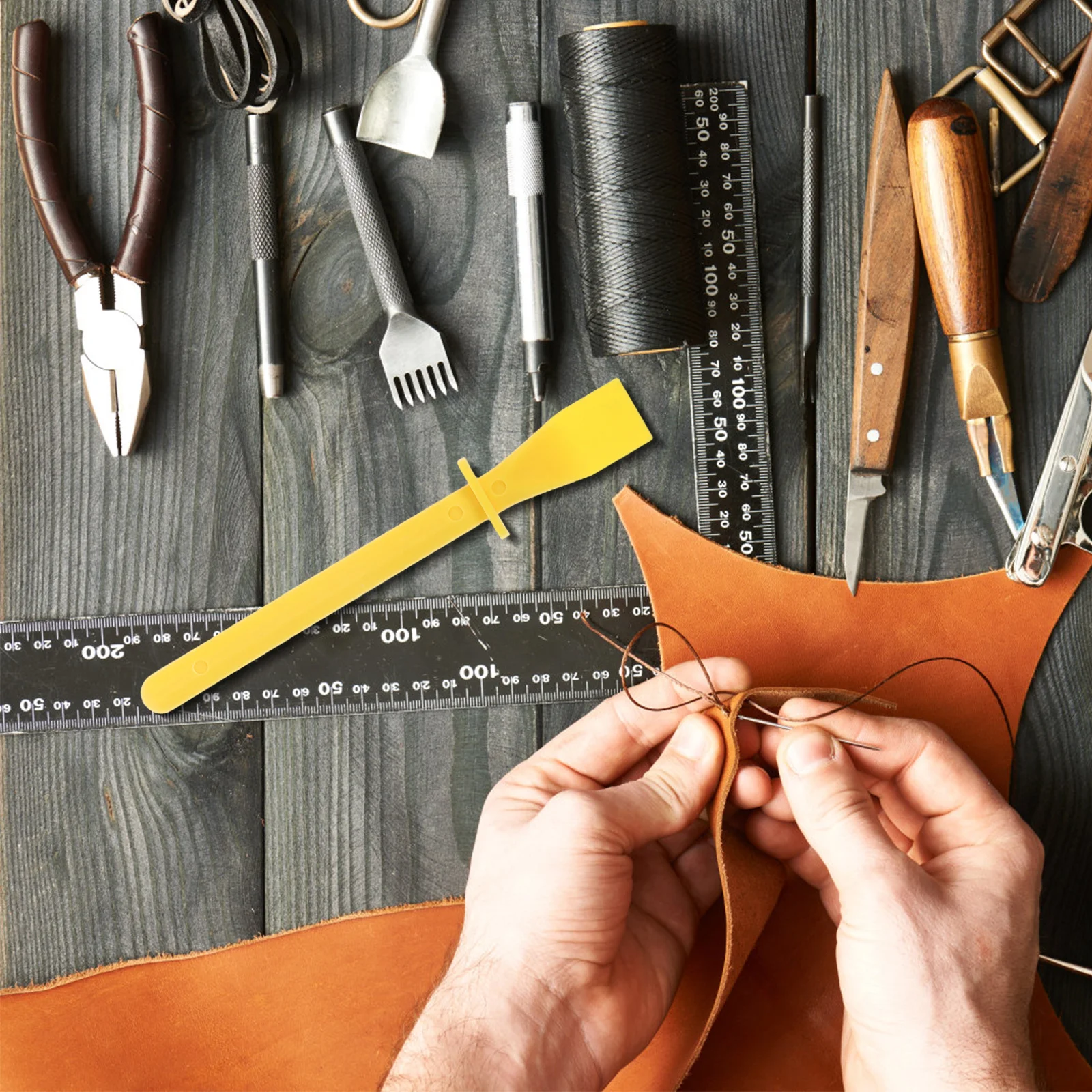 

5pcs Colored Plastic Applicator For Leatherworking Even Glue Spread Diy Craft Tool Glue Spreader Painting Scrapers For