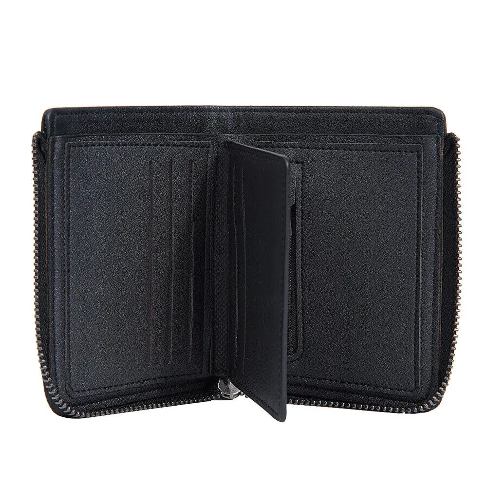 Dünne kurze Herren-Geldbörsen mit Reißverschluss, Münzfach, kleine Herren-Geldbörsen, hochwertiger Kreditkartenhalter für Herren, Geldbörse mit Vordertasche
