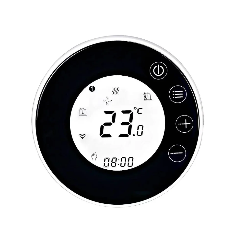 

Child Safety Lock Smart Thermostat 8.7*8.7cm Programmable Heating Schedule Device Remote Heating Control Energy Saving