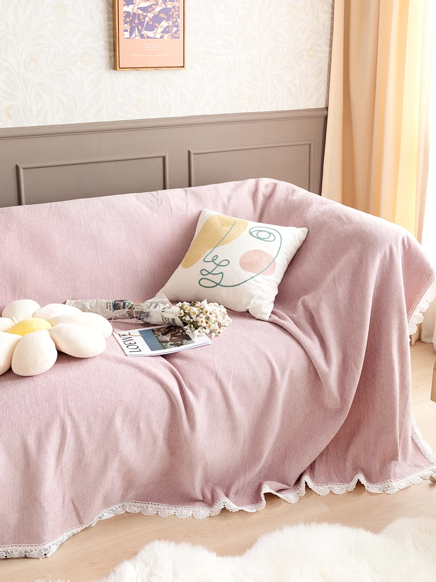 

Nordic Sle Full Cover Sofa Cover Pure Color Dustproof Protector Soft Sofa Blanket Comfortable Sofa Pad Mantle Home Decor
