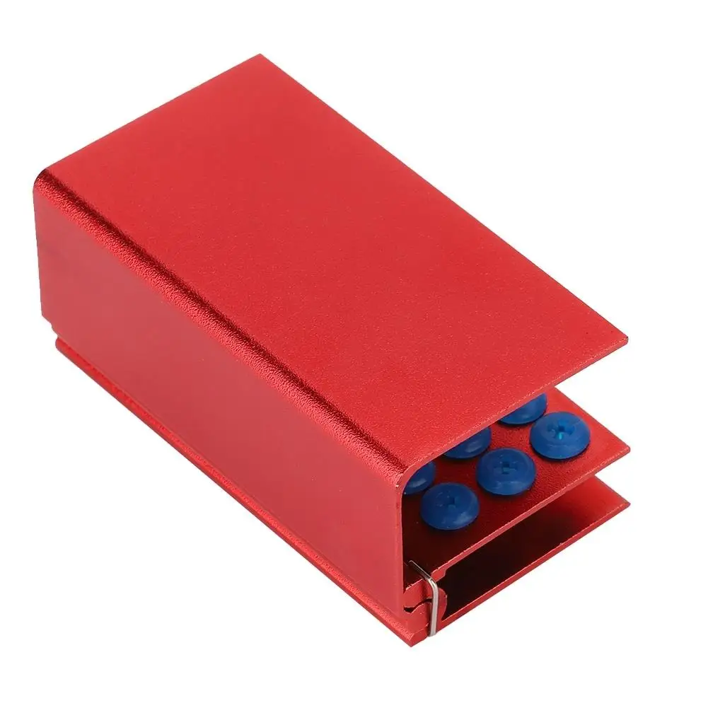 24-Hole Aluminum Alloy Dental Burs Disinfection Box Case - Autoclavable Dentist Tool for teeth Whitening