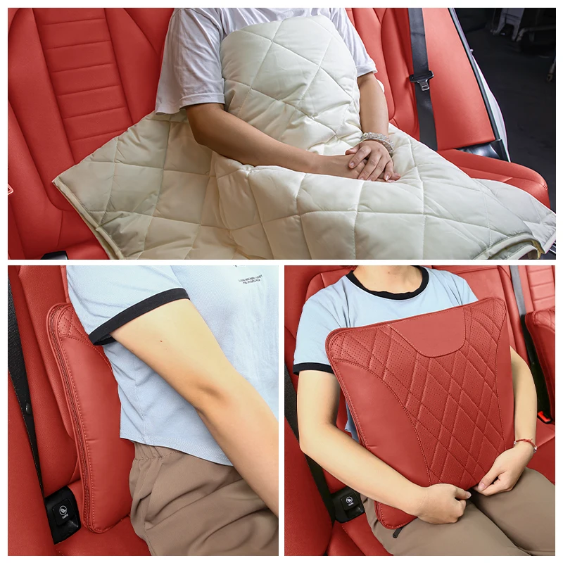 

Detachable Car Pillow Blanket,Soft&Comfortable,Dual-Purpose Design,Easily Switches Between Pillow and Thin Blanket,All-SeasonUse