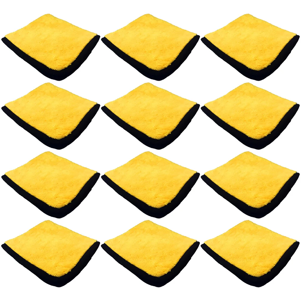 

12 Pcs Microfiber Towel Washcloths Car Auto Washing Thicken Absorb Water Cleaning Superfine Thickened