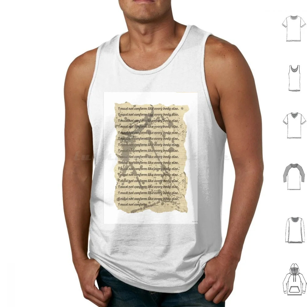 I Must Not Conform Tank Tops Vest Sleeveless Rebel Unconformity Nonconformist Lines Paradox Iconoclast