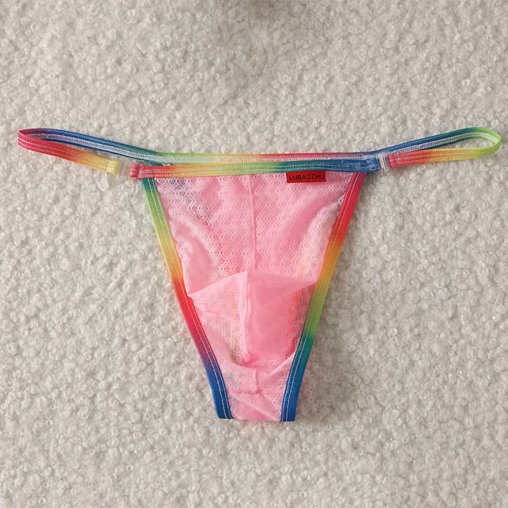 

Mens Sexy Underwear Mesh Low Waist Sexy Breathable Thong Ultra-Thin Briefs See Through For Lingerie Gay Sissy Underpants Men