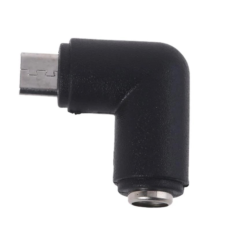 W89C 5V 90 درجة 5.5 × 2.1 مم أنثى إلى Micro USB شحنة محول